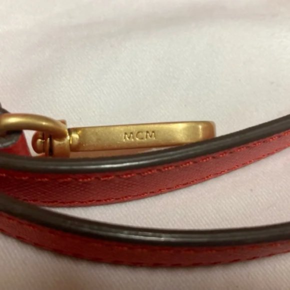 MCM shoulder/handbag/crossbody in Coral Red Saffiano Authenticated COA - Picture 9 of 15